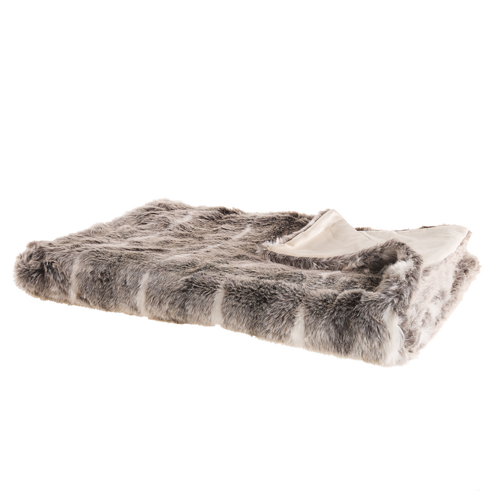 Coperta marrone e bianco acrilico 150 x 200 cm soffice tiro rustico decorazioni per il soggiorno