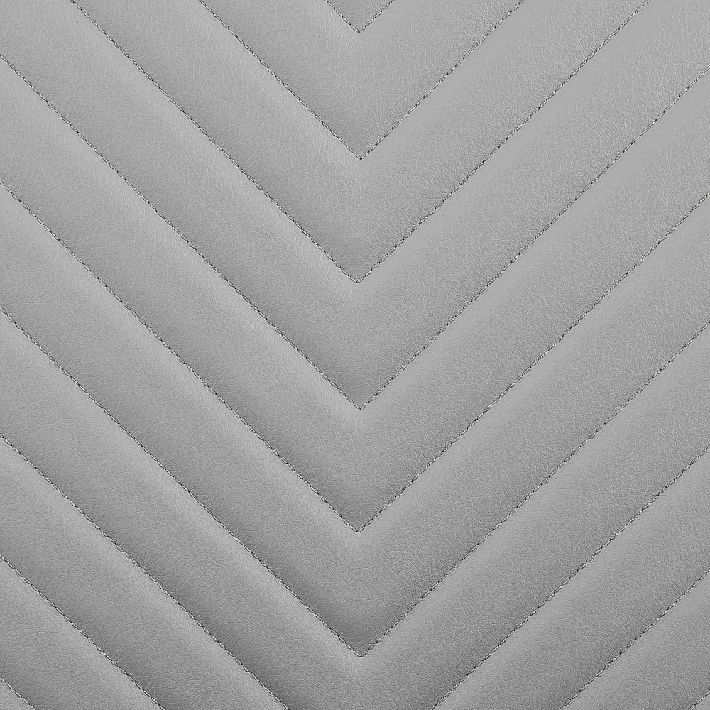 Set di 2 sedie da pranzo grigio chiaro con sedile imbottito in ecopelle con schienale alto a sbalzo per sale conferenze moderne