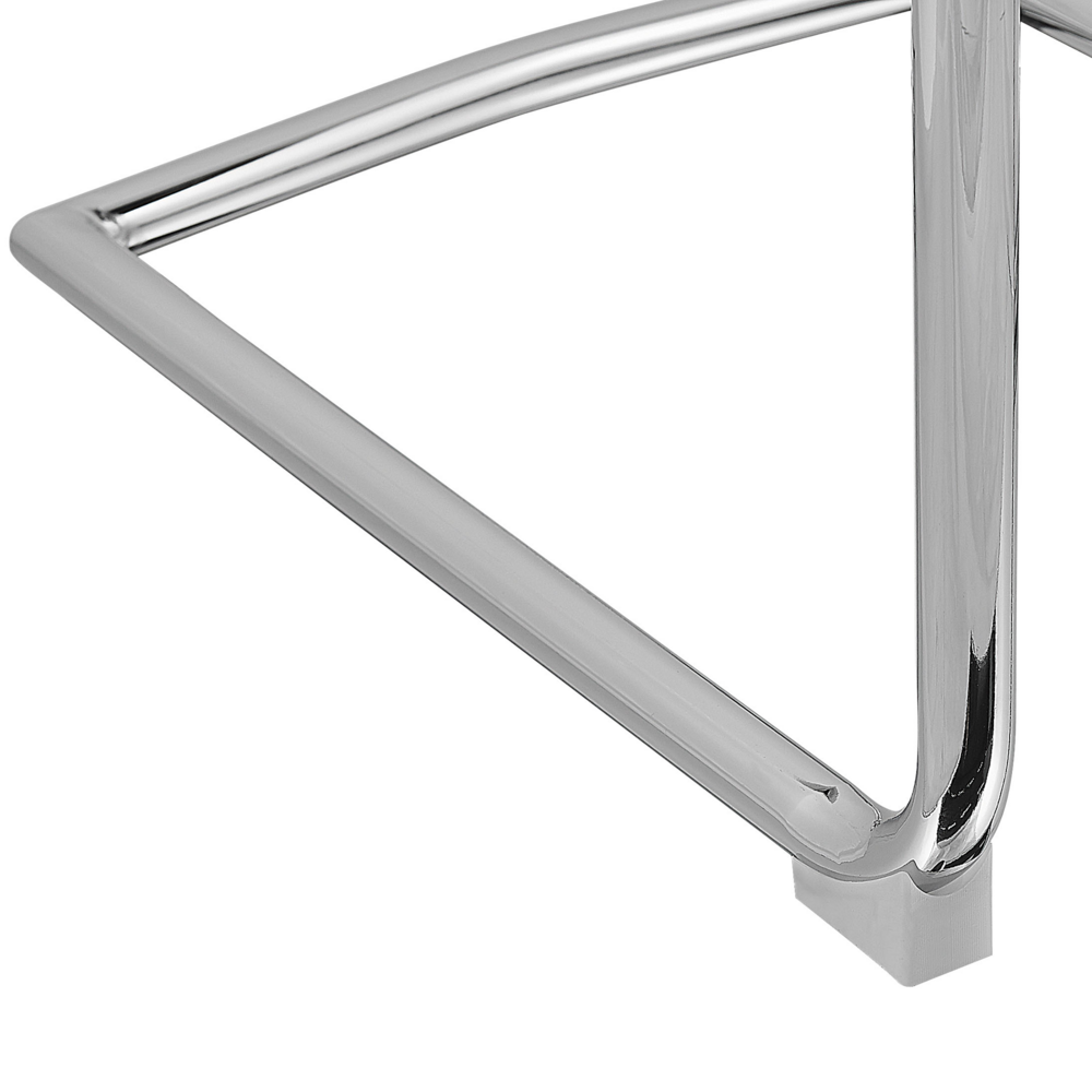 Set di sedie imbottite in ecopelle nera a sbalzo retrò sala da pranzo sala conferenze