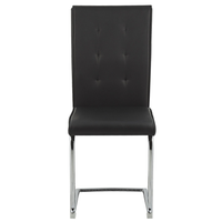 Set di sedie imbottite in ecopelle nera a sbalzo retrò sala da pranzo sala conferenze