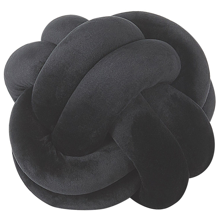 Cuscino Decorativo Cuscino Nodo Velluto Nero 20 x 20 cm Accessori Decorativi
