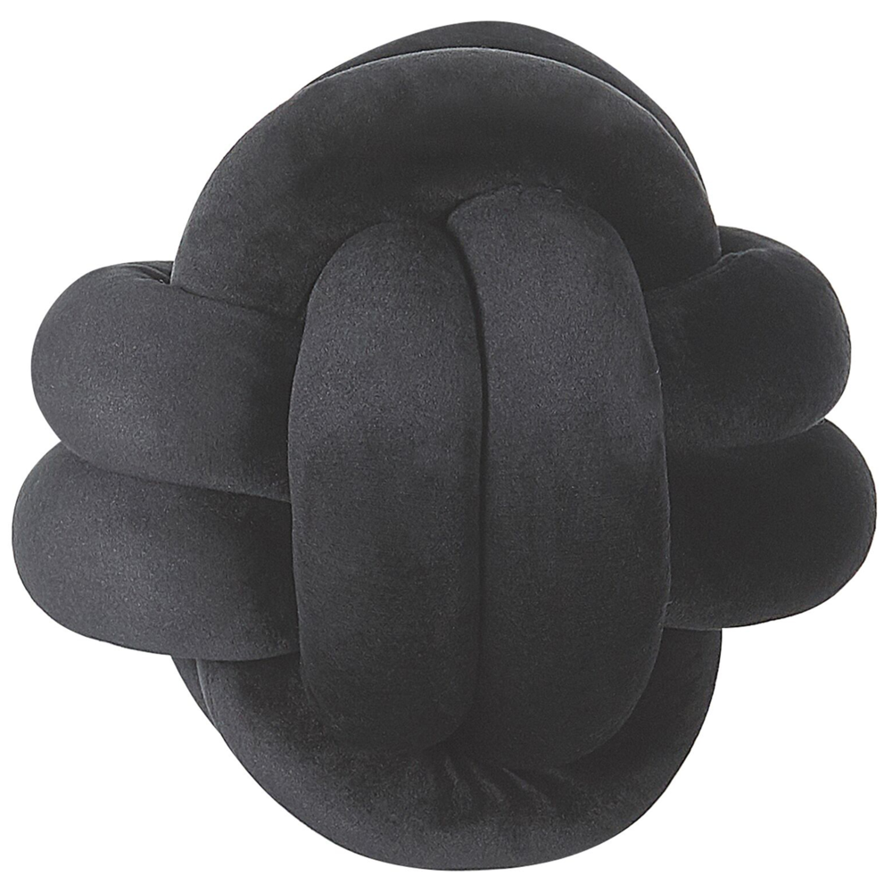 Cuscino Decorativo Cuscino Nodo Velluto Nero 20 x 20 cm Accessori Decorativi