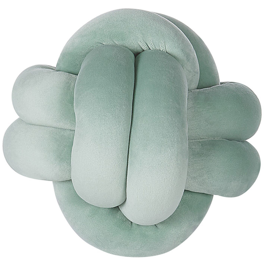 Cuscino Decorativo Cuscino Nodo Velluto Verde 20 x 20 cm Accessori Decorativi