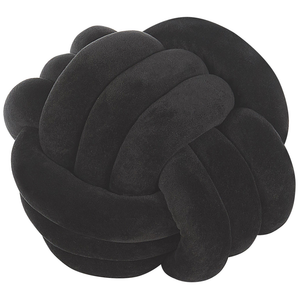Cuscino Decorativo Cuscino Nodo Velluto Nero 30 x 30 cm Accessori Decorativi