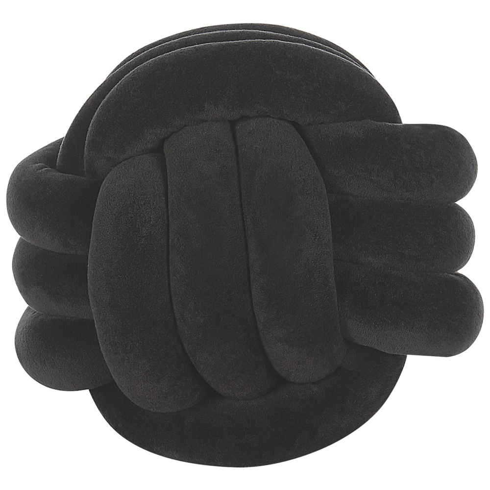 Cuscino Decorativo Cuscino Nodo Velluto Nero 30 x 30 cm Accessori Decorativi