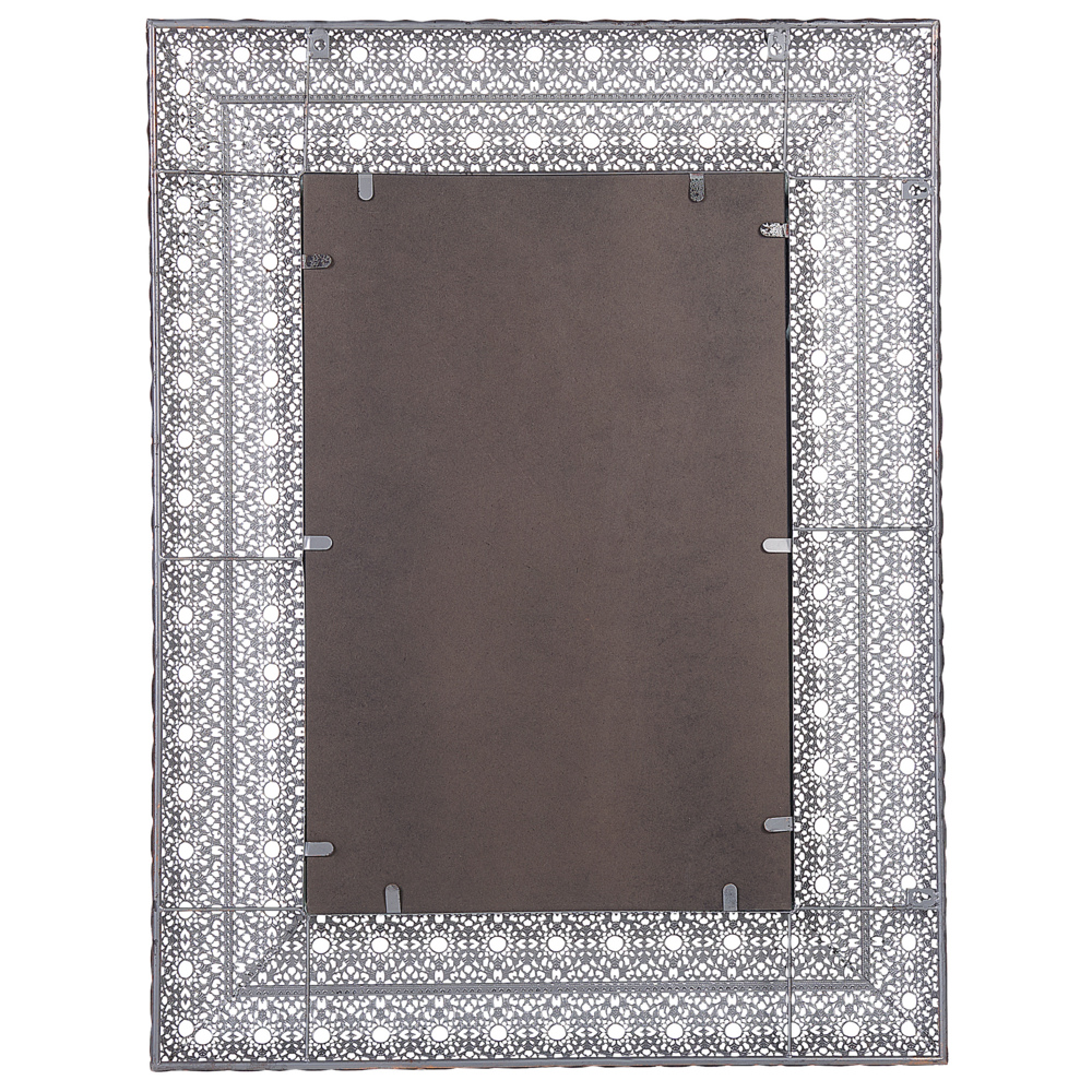 Specchio da Muro Rettangolare Cornice Dorata 69 x 90 cm Decorazione Medio Orientale