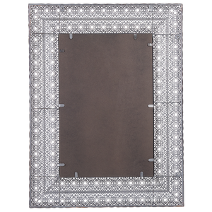 Specchio da Muro Rettangolare Cornice Dorata 69 x 90 cm Decorazione Medio Orientale