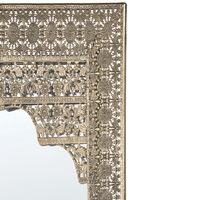 Specchio da Muro Rettangolare Cornice Dorata 60 x 95 cm Decorazione Orientale