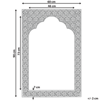 Specchio da Muro Rettangolare Cornice Dorata 60 x 95 cm Decorazione Orientale