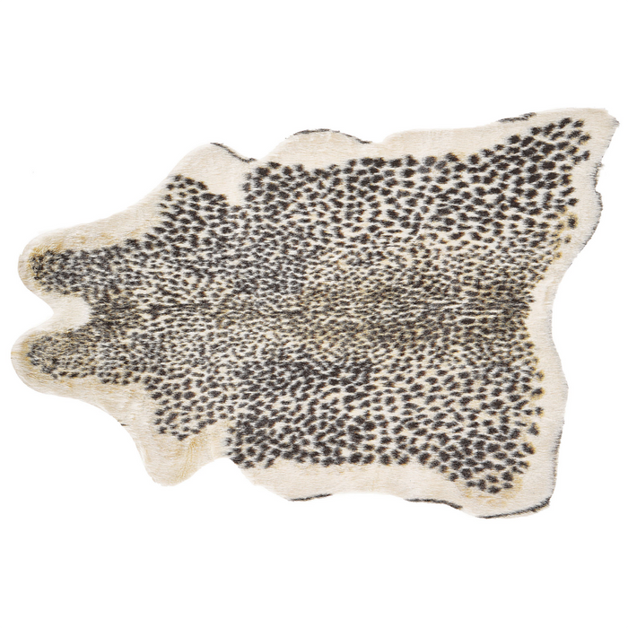 Tappeto Con Stampa Marrone Pelliccia Sintetica 60 x 90 cm Soggiorno Camera Da Letto Contemporaneo