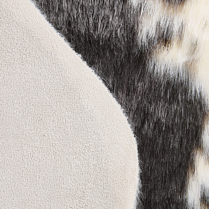 Tappeto in finta pelle di vacchetta nera in finta pelliccia 60 x 90 cm soggiorno camera da letto contemporaneo