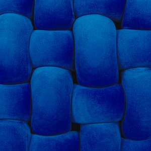 Cuscino Nodo Velluto Blu 30 x 30 cm Legato Peluche Quadrato Decorativo Moderno