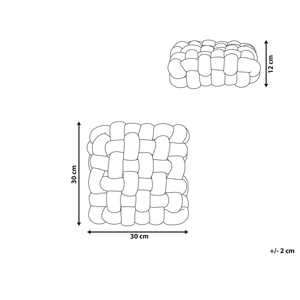 Cuscino Nodo Velluto Blu 30 x 30 cm Legato Peluche Quadrato Decorativo Moderno