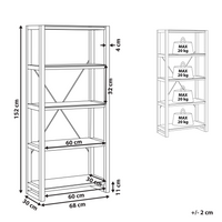 Libreria Scaffale in vetro legno bianco e legno chiaro Scaffale autoportante Design scandinavo