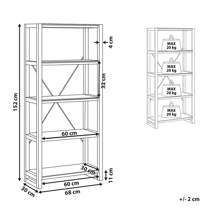 Libreria Scaffale in vetro legno bianco e legno chiaro Scaffale autoportante Design scandinavo