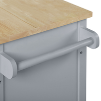 Carrello da cucina in MDF grigio legno chiaro con ripiano per armadietto con ripiani Cassetti con ruote scandinavo