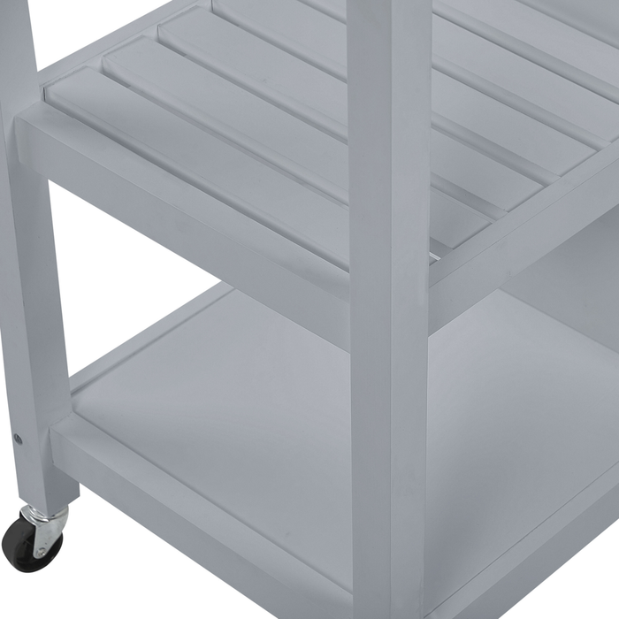 Carrello da cucina in MDF grigio legno chiaro con ripiano per armadietto con ripiani Cassetti con ruote scandinavo