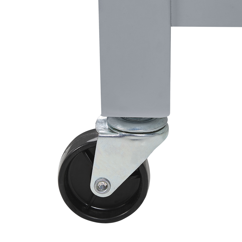 Carrello da cucina in MDF grigio legno chiaro con ripiano per armadietto con ripiani Cassetti con ruote scandinavo