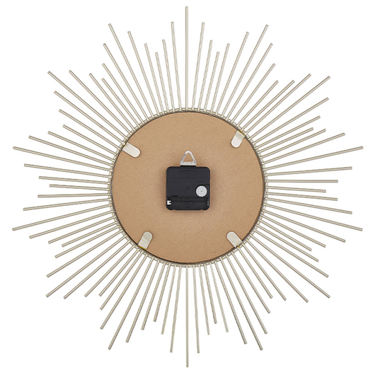 Orologio da parete in metallo MDF dorato e grigio da 45 cm con numeri arabi rotondi decorativi da soggiorno