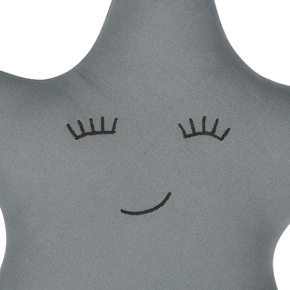 Cuscino per bambini Cuscino a forma di stella in tessuto grigio con imbottitura morbida per bambini