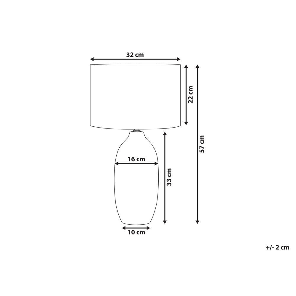 Lampada da comodino in ceramica beige 57 cm motivo a foglia con paralume a tamburo tradizionale