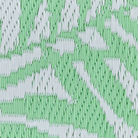 Tappeto per esterno verde PP 120 x 180 cm motivo foglia di palma reversibile