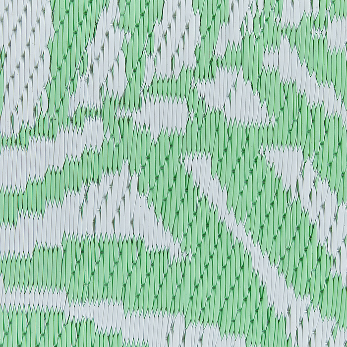 Tappeto per esterno verde PP 120 x 180 cm motivo foglia di palma reversibile