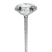 Portacandele Metallo di colore Argento Vetro in stile Glamour candeliere candelabro elegante