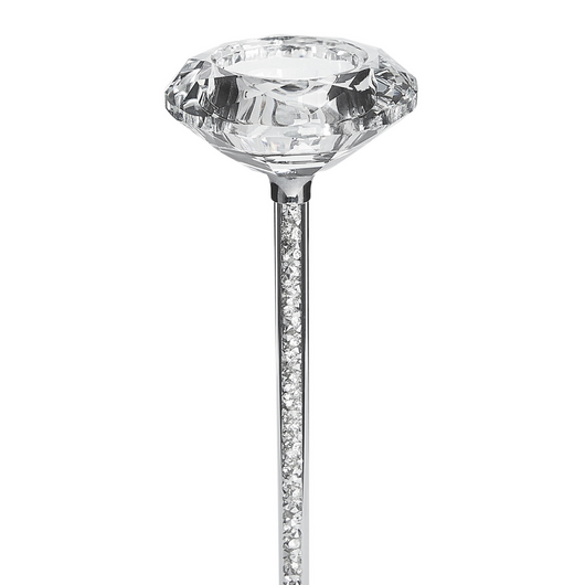 Portacandele Metallo di colore Argento Vetro in stile Glamour candeliere candelabro elegante