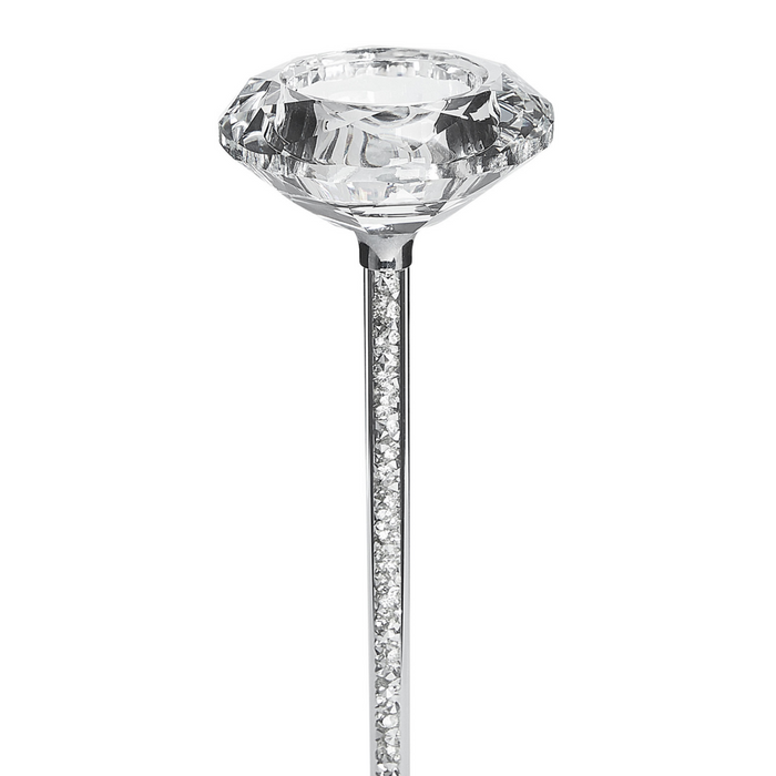 Portacandele Metallo di colore Argento Vetro in stile Glamour candeliere candelabro elegante