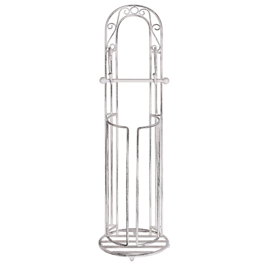 Porta carta igienica con scopino in Poliresina Argento in stile Glam