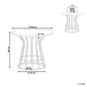 Tavolino Base in Metallo Dorato Effetto Marmo Piano Open Stile Glamour