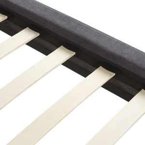 Letto imbottito moderno in ciniglia di colore grigio 180 x 200 cm moderno elegante