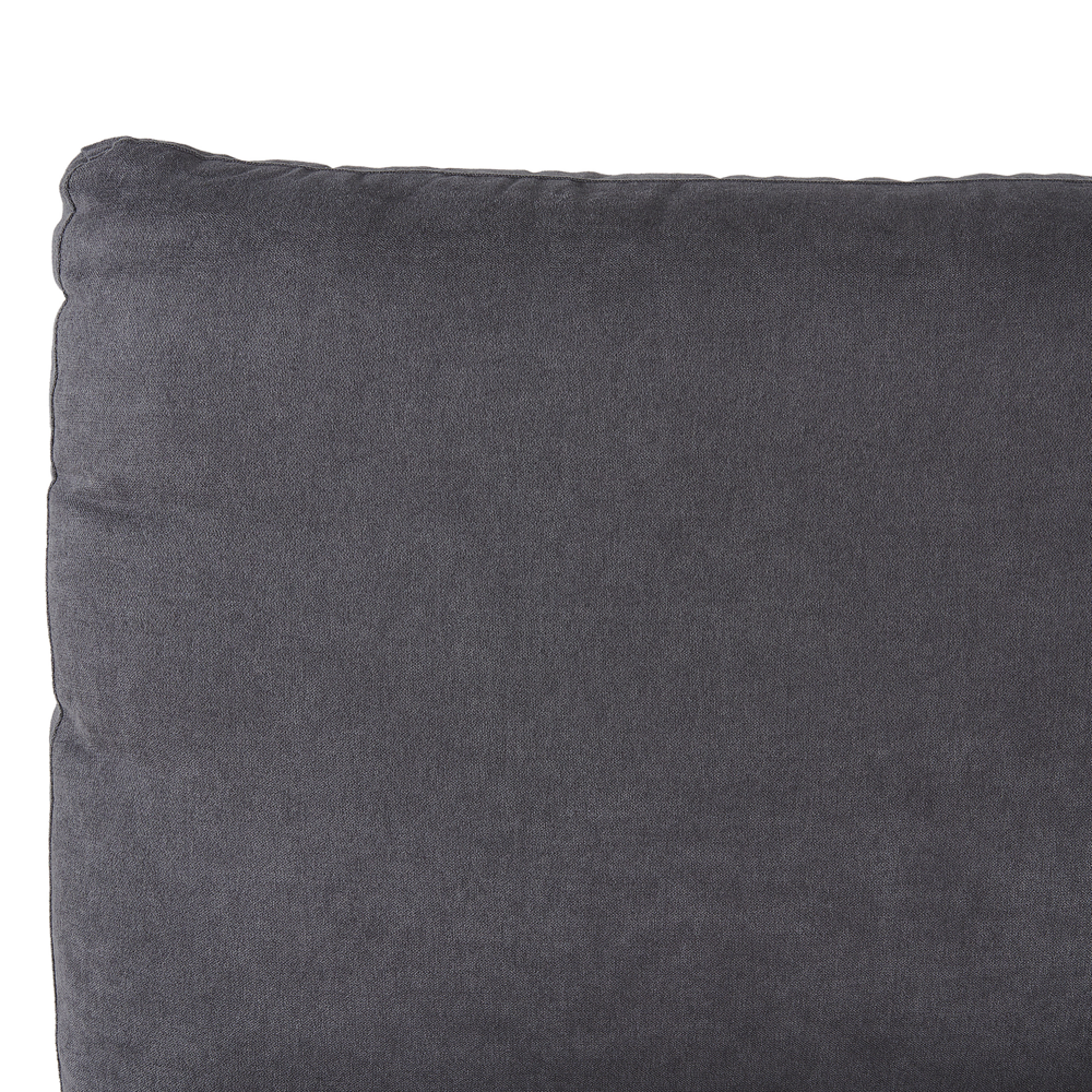 Letto imbottito moderno in ciniglia di colore grigio scuro 160 x 200 cm moderno elegante