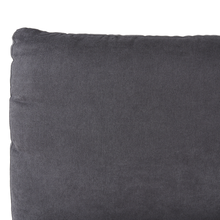 Letto imbottito moderno in ciniglia di colore grigio scuro 160 x 200 cm moderno elegante