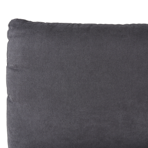 Letto imbottito moderno in ciniglia di colore grigio scuro 140 x 200 cm moderno elegante