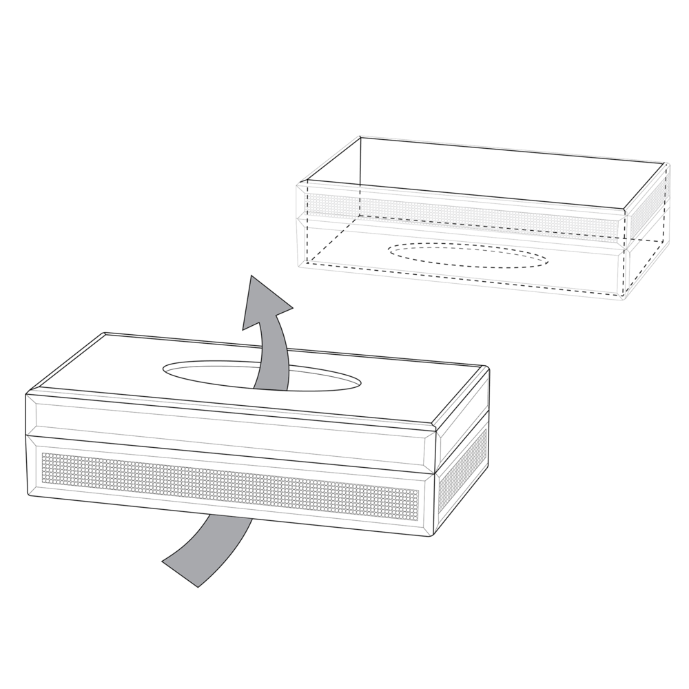 Porta fazzoletti a specchio Cristalli d'argento Accessorio decorativo per la casa