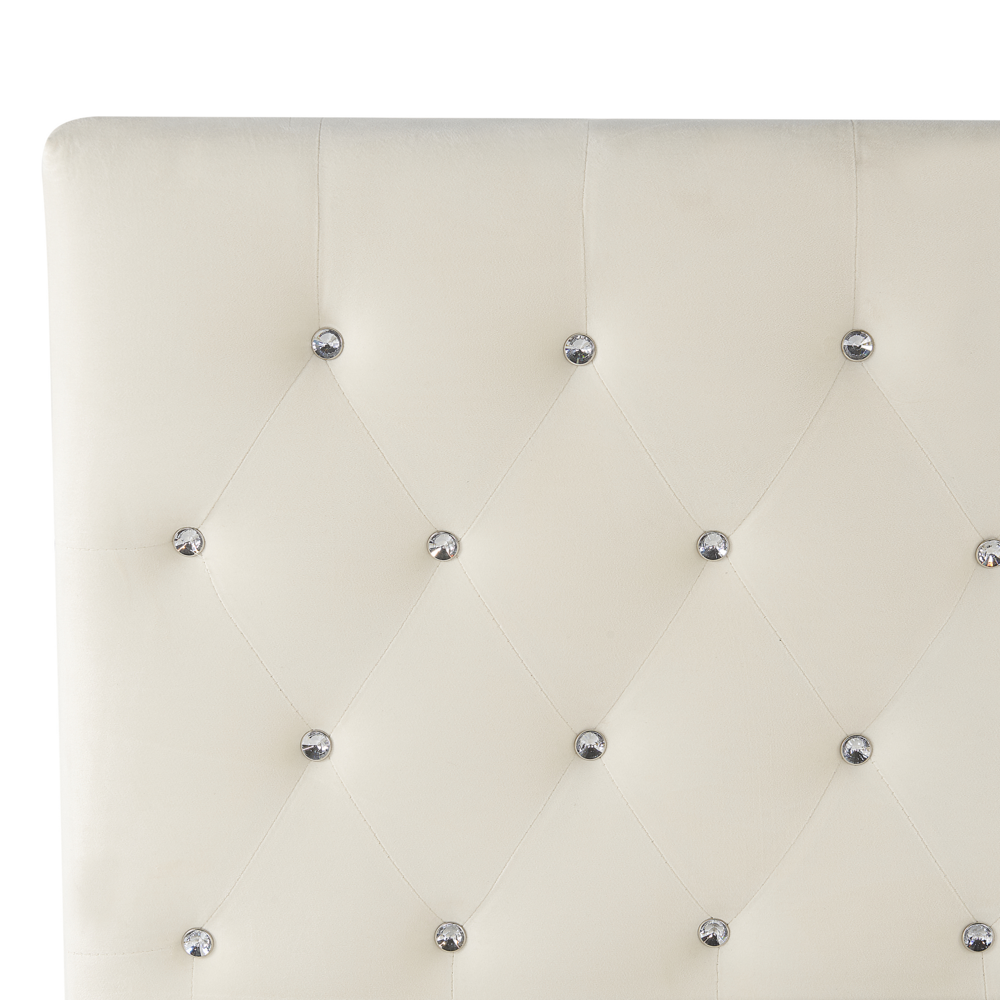 Letto Moderno Una Piazza e Mezzo con Contenitore Velluto Beige160 x 200 cm