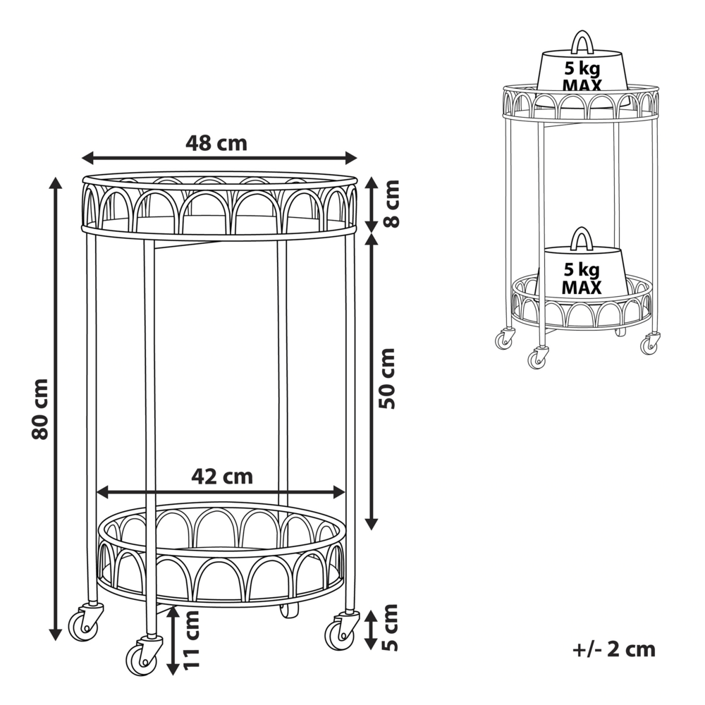 Carrello da cucina Struttura in ferro dorato Piani effetto marmo Carrello bar glamour con ruote