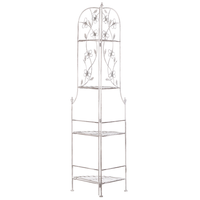 Scaffale per scale ad angolo in metallo da giardino Scaffali da bagno per esterni per interni neri per piante