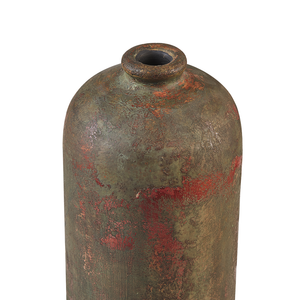 Vaso Decorativo in Terracotta Nero e Bianco 46 cm Elegante Moderno