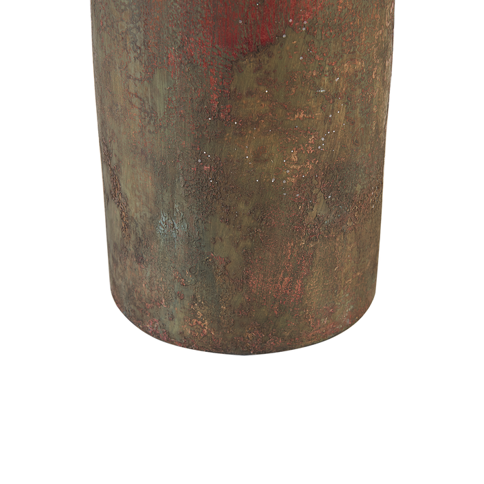 Vaso Decorativo in Terracotta Nero e Bianco 46 cm Elegante Moderno