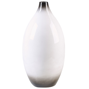 Vaso Decorativo Bianco e Nero 46 cm Terracotta Elegante Moderno