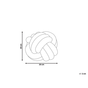 Cuscino Decorativo Cuscino Nodo Velluto Grigio 30 x 30 cm Accessori Decorativi