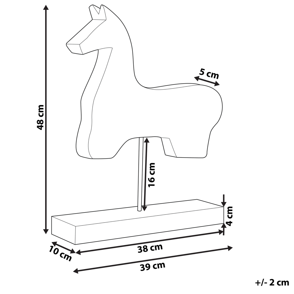 Statuetta Decorativa soprammobile leggera in legno di paulonia con supporto a forma di cavallo moderno