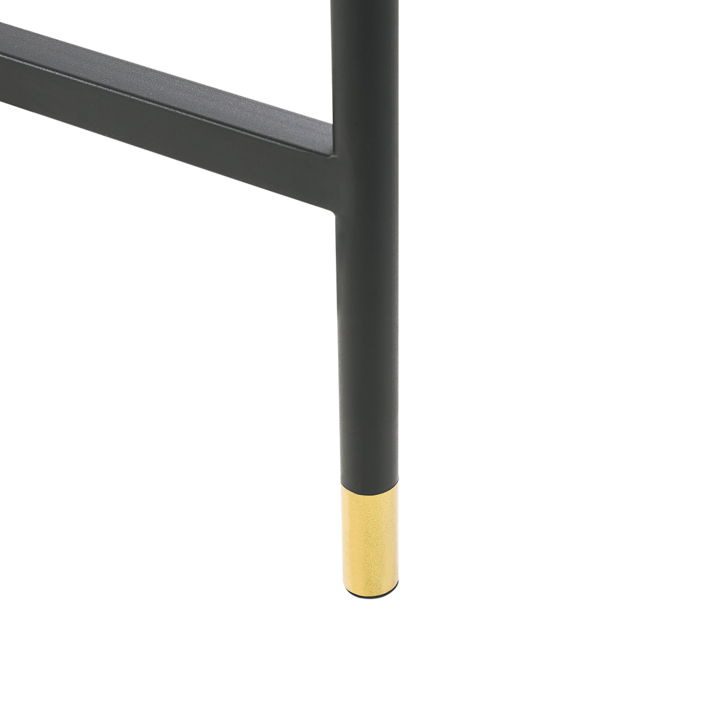 Scrivania da home office legno chiaro truciolare Nero gambe in metallo 120 x 60 cm 2 cassetti design retrò