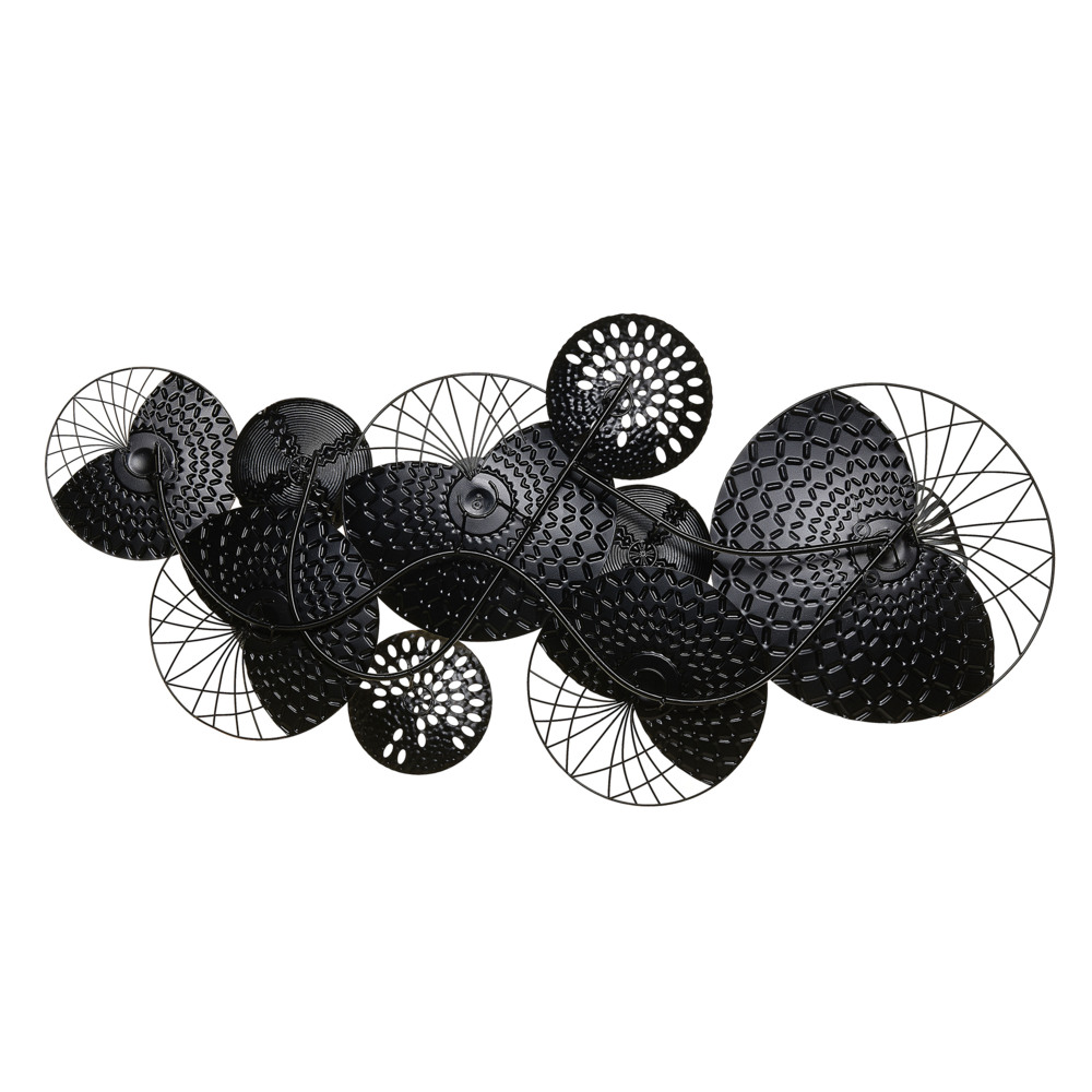 Decorazione da parete Nero e argento arte da parete in stile moderno