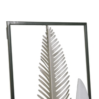 Decorazione da parete Piuma Argento e dorato Metallo arte da parete Stile Moderno