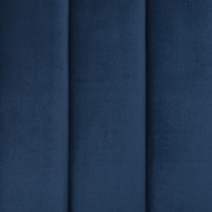 Letto imbottito velluto blu scuro e oro rete a doghe testiera alta 180 x 200 cm testata alta design retrò