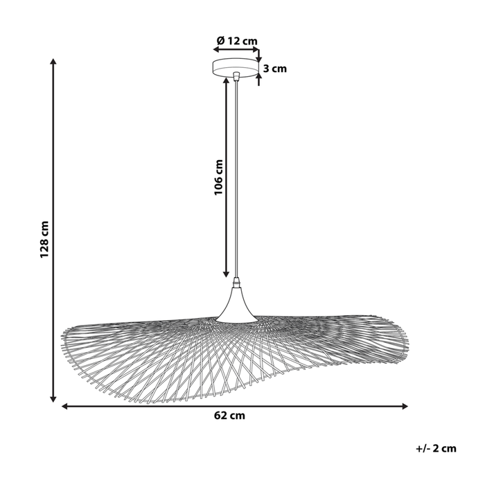 Lampada a Sospensione Luce Legno Bambù Ovale Paralume 60 cm Lampada a Sospensione a Soffitto